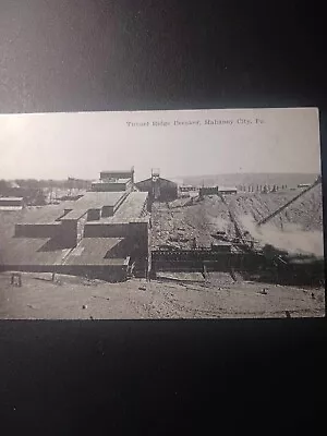 Tunnel Ridge Breaker Mahanoy City Pa. Coal Mining Unposted Postcard • $100