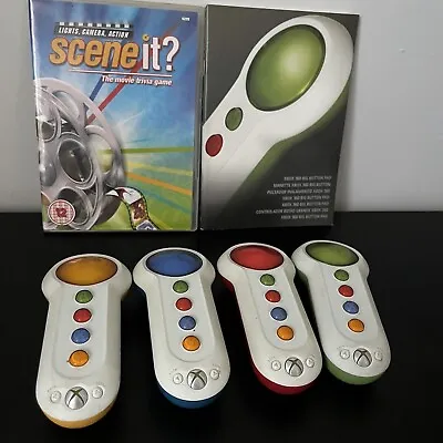 Scene It? Xbox 360 Game With 4 X Official Remotes (no Receiver) • £3.99