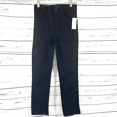 J Brand Jeans Womens Size 24 Ruby High Rise Crop Cigarette Skinny Lace Black New • $110.80