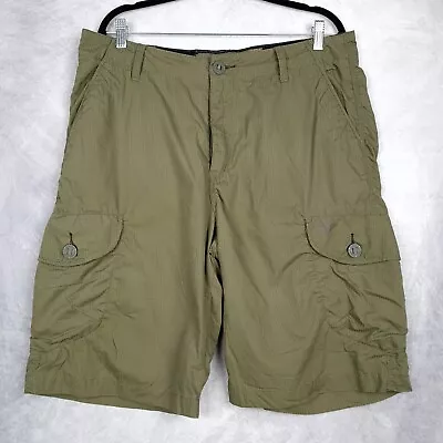 Fox Racing Cargo Shorts Mens 36 Green Cotton Stretch 11  Cycle Riding Mountain • $22.88