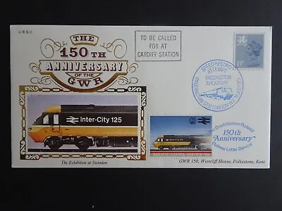 £1.30 • Buy G.W.R 11 150th Anniversary Benham Silk Railway First Day Cover