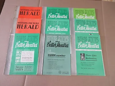 Vintage Motion Picture Herald Better Theatres Magazine Lot Of 9 Magazines    10 • $311.20