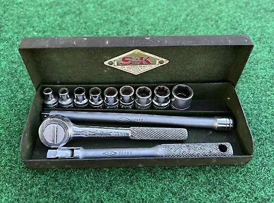 Vintage SK TOOLS 1/4  Socket Ratchet Set 40970/40962/40053 - 12 Pcs • $44.99