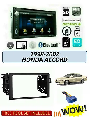 For 1998-2002 HONDA ACCORD Stereo Kit POWER ACOUSTIK PD-651B BLUETOOTH USB DVD • $279.87