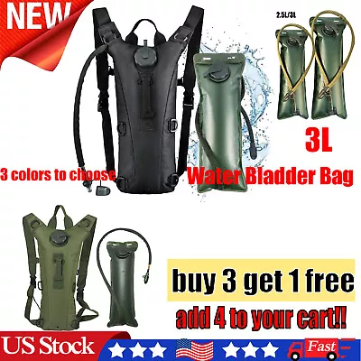 3L Water Bladder Bag Tactical Molle Hiking Camping Hydration Backpack Outdoor • $11.99