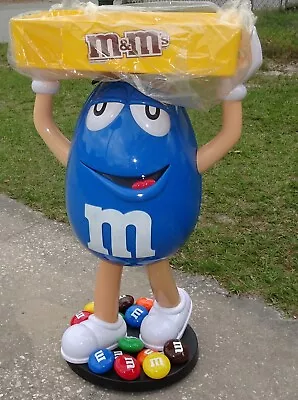 NEW = Blue Peanut M&M Candy Character Store Display  45  Tall = Shelf & Wheels • $9999.99