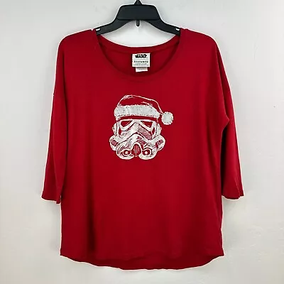 Star Wars Slumber Munki Munki Top Womens Medium Red Half Sleeve PJ Shirt • $24.88