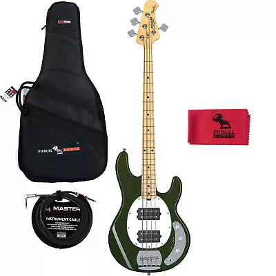 Sterling By Music Man StingRay Ray4HH Bass Olive Bag Cable & Cloth • $464.99