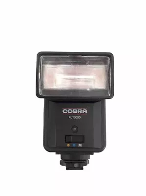 Cobra Auto 210 Flash Gun Tilting Retro Vintage 35mm Film SLR Photography Black • £12.99