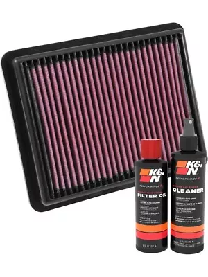 K&N Air Filter 33-3024 + Recharge Kit Fits Mazda Mazda6 2.5 GJGL (GJ5FW) • $107