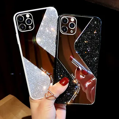 $9.99 • Buy For IPhone 12 11 13 14 Pro XS Max XR Girl's Mirror Gradient Sparkle Diamond Case