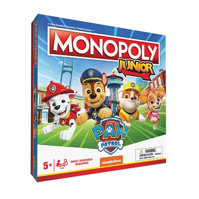 Monopoly JR PAW Patrol Board Game | Featuring Chase Marshall Skye And Rubb... • $27.95