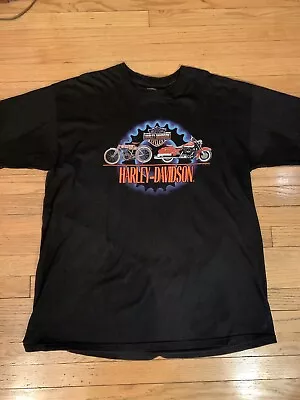 Harley Davidson T Shirt 2 XL Black Skagit Burlington Eagle Mountains Motorcycles • $16