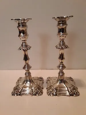 Pair Of Late Edwardian 1800s Mappin And Webb Candlesticks • $750
