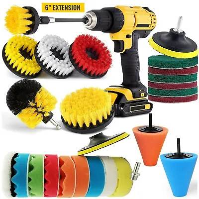 $13.99 • Buy Car Detailing Drill Brush Tools Kit Vehicle Auto Engine Wheel Boat Wash Cleaning