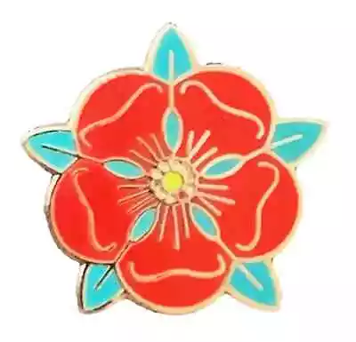 Small England County Of Lancashire Red Rose Quality Enamel Lapel Pin Badge T091E • £6.75