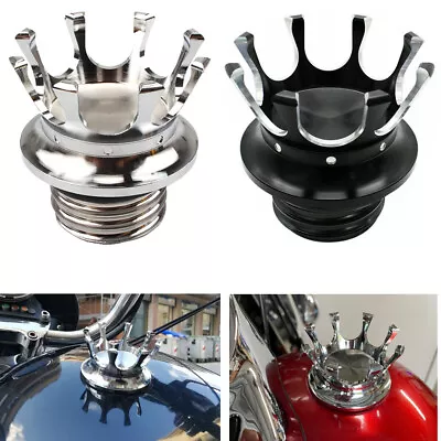 Motorcycle King Crown Gas Cap Fuel Tank Cover For Harley Super Glide Road King • $13.48