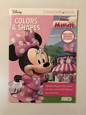 Disney School Skills At Home Minnie Mouse Colors & Shapes Book W/Reward Stickers • $6.50