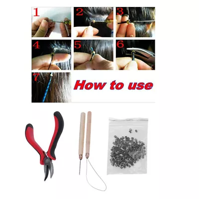  Tool Kits For Hair Extension Micro Beads Plier Dolls Clothes Rack • £11.45