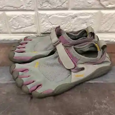 Vibram Five Finger Toe Shoes Gray & Lilac Women’s EU39 Hiking Adventure Water • $46.75