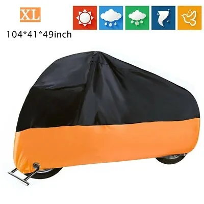 Motorcycle Cover Bike Waterproof Outdoor Rain Dust Sun UV Scooter Protector XL • $13.94