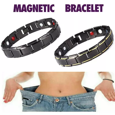 Magnetic Bracelet Therapy Weight Loss Arthritis Health Pain Relief For Men Women • £4.15