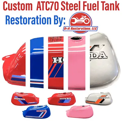 1978-1985 Honda ATC70 Gas Fuel Tank Steel Serwa Reproduction Brand New • $500