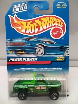 Hot Wheels Mainline / Power Plower  Chevy  Pickup - Met Green - Oak Bros • $49.72