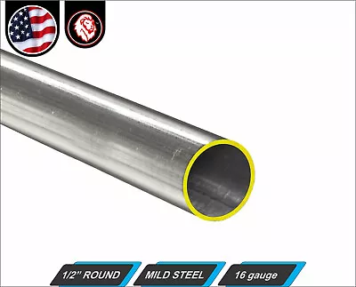 1/2  Round Metal Tube - Mild Steel - 16 Gauge - ERW - 24  Long (2-ft) • $10