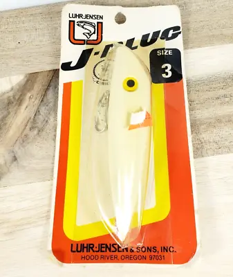 Vintage Luhr Jensen #5003 J-Plug Fishing Lure Size 3 White New In Package NOS • $15.39