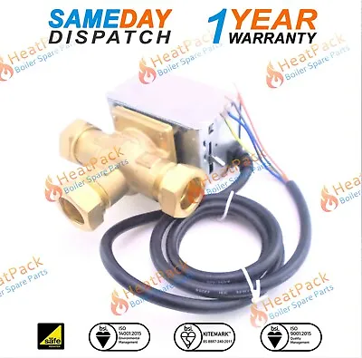 £45 • Buy 3 PORT MID POSITION VALVE 22mm ALTERNATIVE REPLACEMENT FOR  HONEYWELL V4073A1039