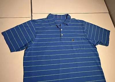 B Draddy Shirt Men's Large Blue Striped Pima Cotton Polo Seminole Golf Club • $52.50