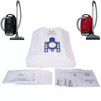 £11.99 • Buy 20 X Miele Vacuum Hoover Bags GN S8310 Power Plus & S8320 Cat & Dog + 8 Filters