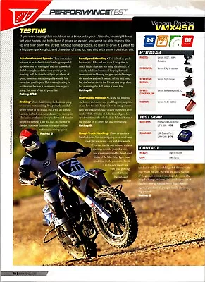 Venom VMX450 RC Motorcycle Testing Print Ad Ephemera Wall Decor • $29.99