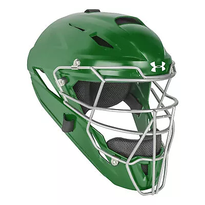 Under Armour Converge Solid Adult Baseball/Softball Catcher's Helmet- Dark Green • $139.95