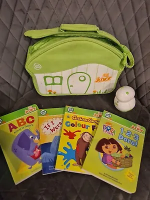 Kids Leap Frog Leap Tag Junior Reader & 4 Books & Storage Bag Educational Toys • £12.50