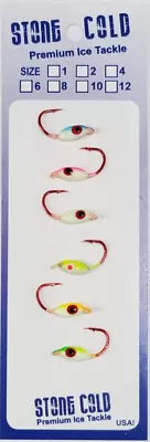 CHUB GRUB Ice Fishing Jig Lure Super Glow Crappie Walleye Perch Sunfish Tackle • $1.15