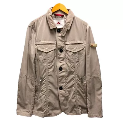 Pewterey Jacket Blouson Outerwear Nylon Double Zip Plain Long Sleeve L Beige Men • $206.04