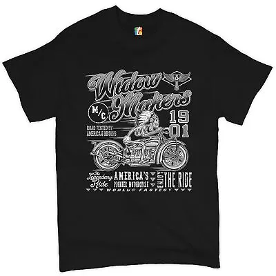 M/C Widowmakers 1901 T-shirt Native American Bikers Motorcycle Club Men's Tee • $25.95