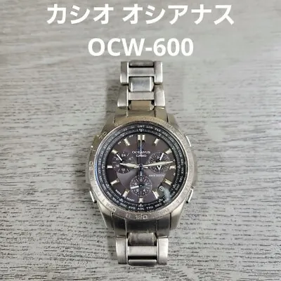 CASIO Oceanus OCW-600 Radio Solar Blue Chrono Analog Men's Watch Used Japan • $176