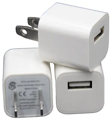 $11.95 • Buy (3) USB Wall Cube Fast Charging Block For Smart Phones 5/6 7 8 11 12