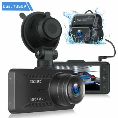 $83.65 • Buy TOGUARD 1080P Dual Dash Cam Front+Rear Car Camera 3  IPS Screen Recorder JPG MAC