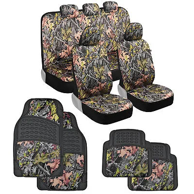 Military Camouflage Car Seat Covers Full Set With Matching Floor Mats Universal • $64.99