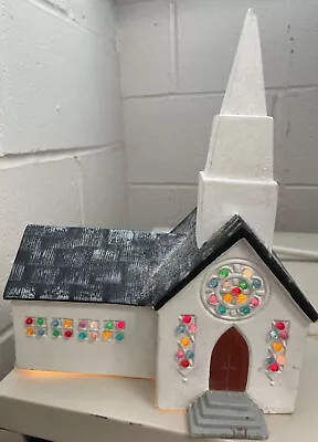 $24.99 • Buy Vintage Ceramic Light Up Church