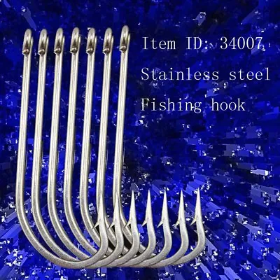 Long Shank Fishing Hook Stainless Steel Saltwater Fishhook Long Shank J Hook • $9.79