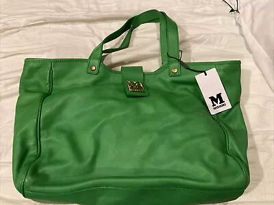 Gorgeous Missoni Green Leather Satchel Crossbody Shoulder Bag New $600+ NWT • $259