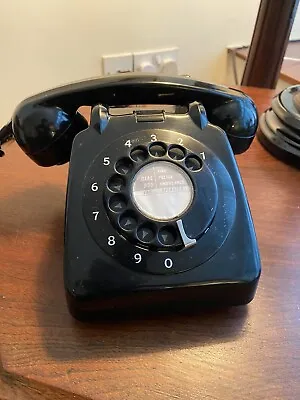 Vintage Black Rotary Dial  Telephone G.E.C. TEL IK/ATS • £20