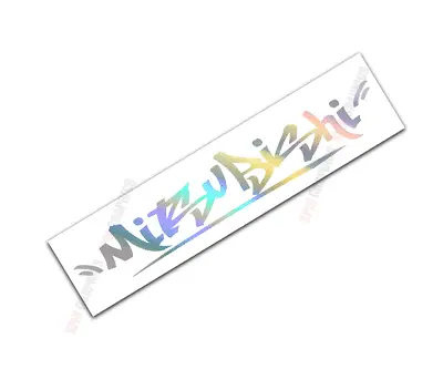 Windshield Decal Car Sticker Banner For Mitsubishi Rainbow Silver Holographic • $12.99