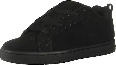 DC Shoes Men'S Court Graffik Casual Skate Shoe Black/Black/Black 8.5 US • $54.30
