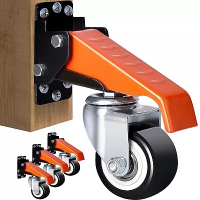 4 PACK Workbench Casters Kit 660Lbs Capacity EXTRA Heavy Duty Retractable Wheels • $33.99